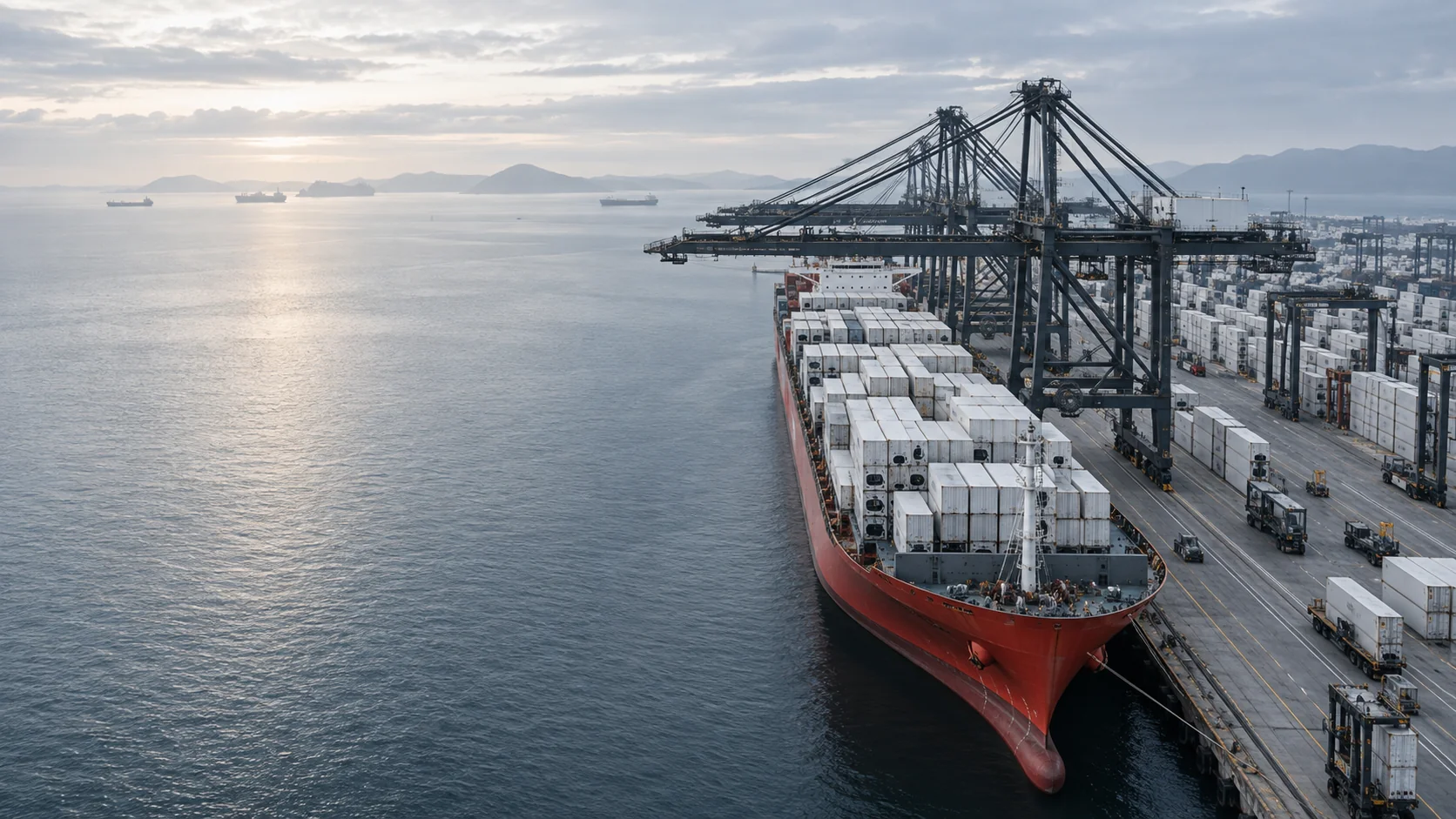 Refrigerated cargo ship and international container terminal
